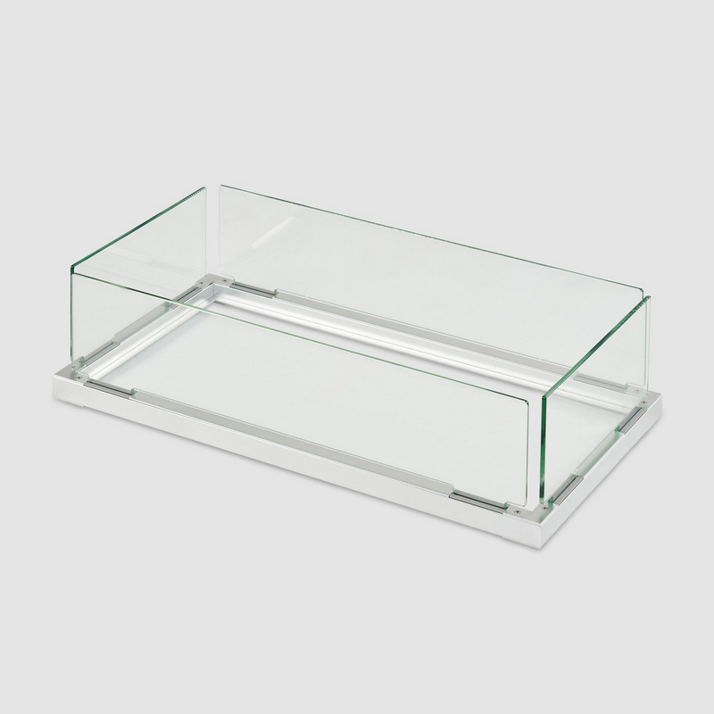12" x 24" Linear Folding Glass Wind Guard - FWG-1224