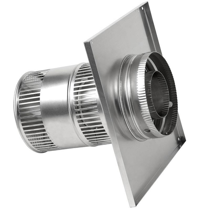 Round Horizontal Chimney Cap With Vinyl Siding Shield- GD222R