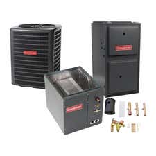 2.5 Ton 13 SEER 96% AFUE 120,000 BTU Goodman Gas Furnace and Air Conditioner System - Upflow