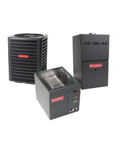2.5 Ton 13 SEER 80% AFUE 80,000 BTU Goodman Gas Furnace and Air Conditioner System - Upflow