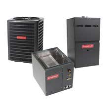 4 Ton 13 SEER 80% AFUE 100,000 BTU Goodman Gas Furnace and Air Conditioner System - Downflow