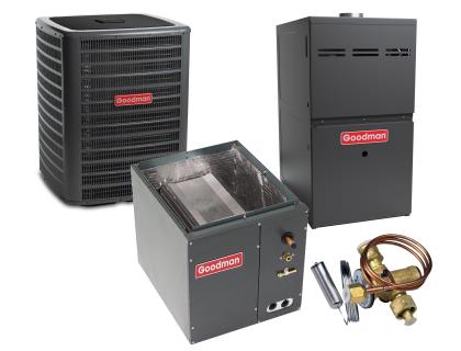 Goodman 5 Ton 15.5 SEER 80% AFUE 120,000 BTU Gas Furnace and Air  Conditioner System - Upflow - GSX160601 / CAPF4961D6 / GMEC801205DN /  TXV-60 | HVACDirect.com