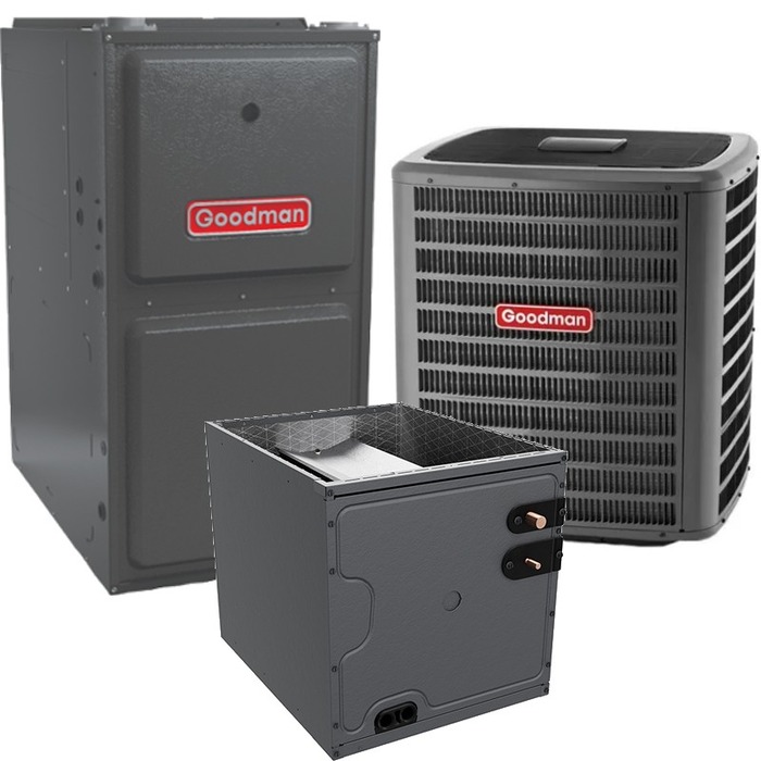2 Ton 17 SEER2 97% AFUE Two Stage Goodman Communicating Gas Furnace and ...