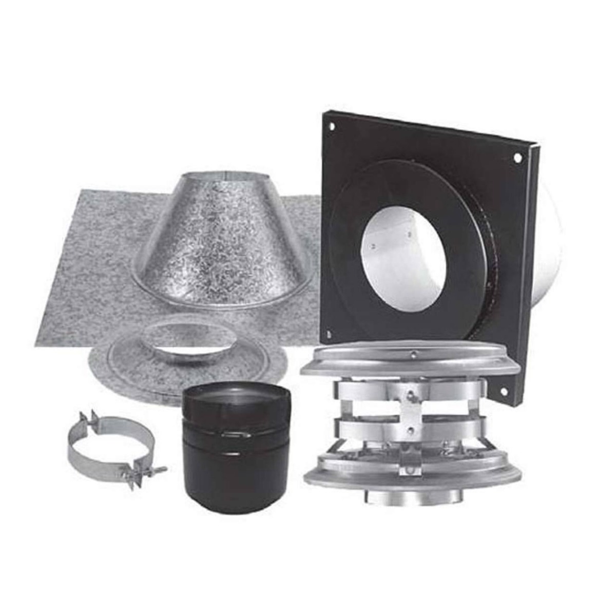 3" Duravent PelletVent Pro Vertical Kit - Flat Ceiling - 3PVP-KVA