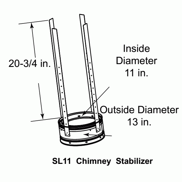 6 Inch (152mm) Chimney Stabilizer