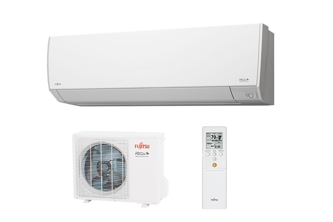 Fujitsu 12,000 BTU 29.3 SEER Ductless Mini-Split Heat Pump System ...