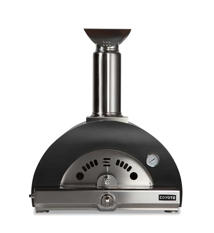 Coyote 30" Hybrid Multi Fuel Gas and Wood Outdoor Pizza Oven in Black for Natural Gas - C1PZ30HMBNG