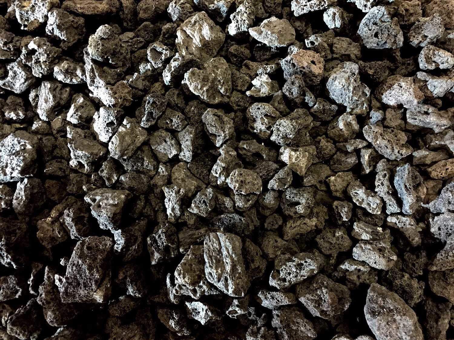 The Outdoor GreatRoom Company Natural Black Lava Rocks, 20 lbs