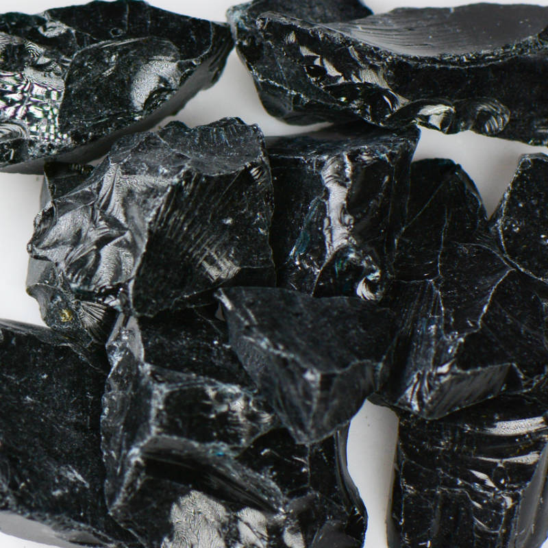 Black Fire Glass 1/2 Inch to 1 Inch