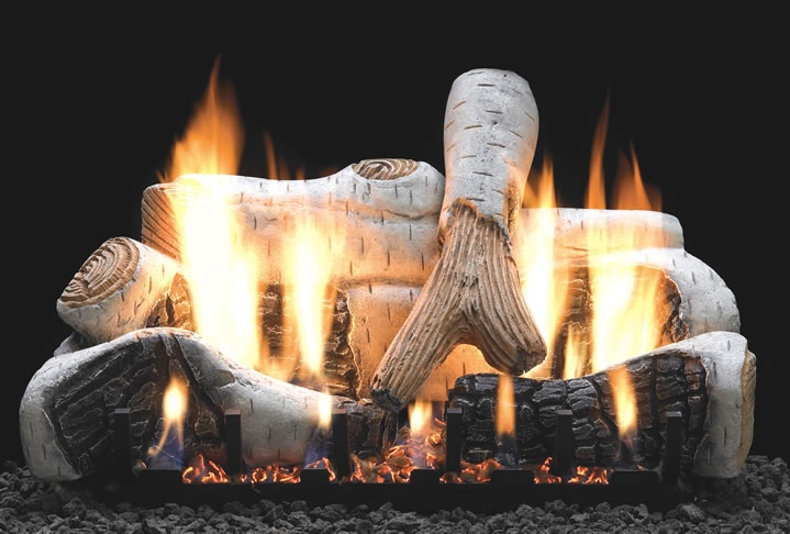 Empire Vent-Free Birch Ceramic Fiber Log Set 24 inch - LS24B2 |  HVACDirect.com