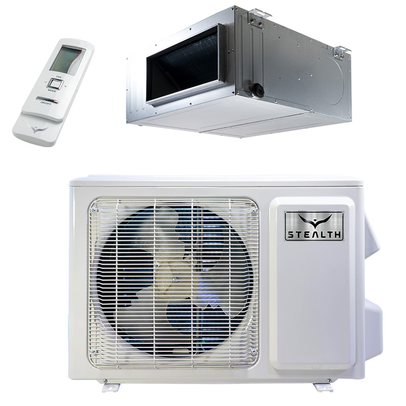 Stealth 24,000 BTU 16 SEER Designer Mini Split Concealed Duct Single ...
