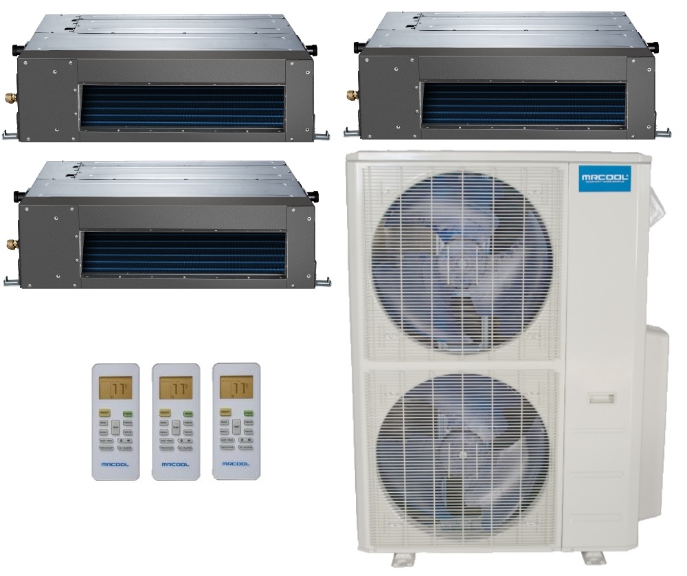 MRCOOL Olympus 48,000 BTU Ducted Heat Pump Split System Tri Zone Concealed  Duct 12 + 12 + 24 - MULTI5-48HP230V1 / 2-DUCT12HP / DUCT24HP |  HVACDirect.com