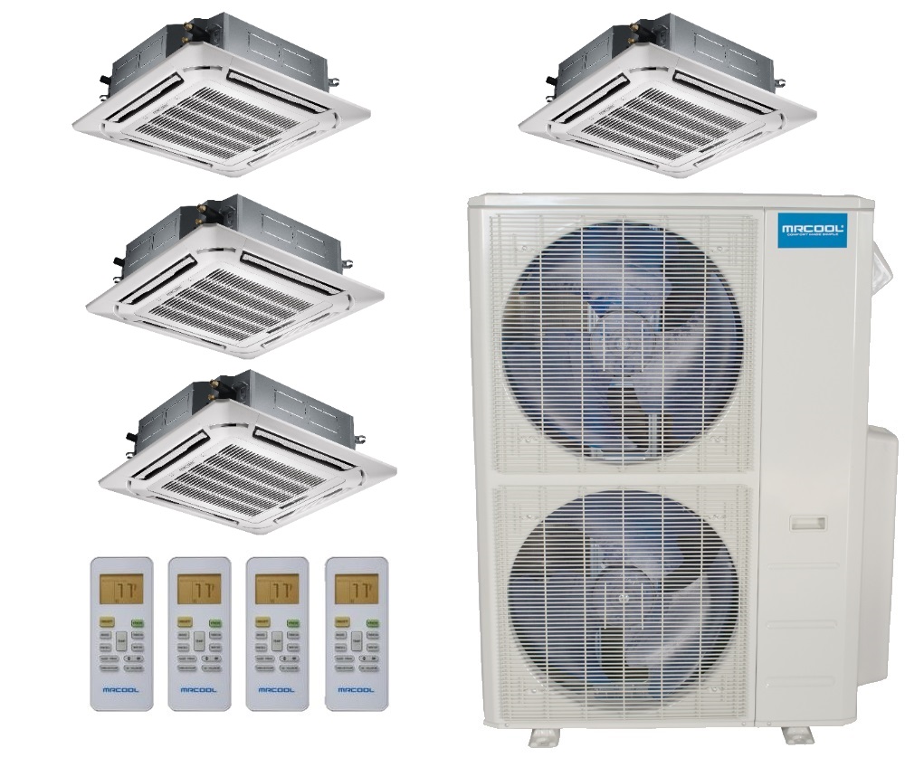 MRCOOL Olympus 48,000 BTU Ducted Heat Pump Split System Quad Zone Cassette  12 + 12 + 12 + 12 - MULTI5-48HP230V1 / 4-CASS12HP | HVACDirect.com