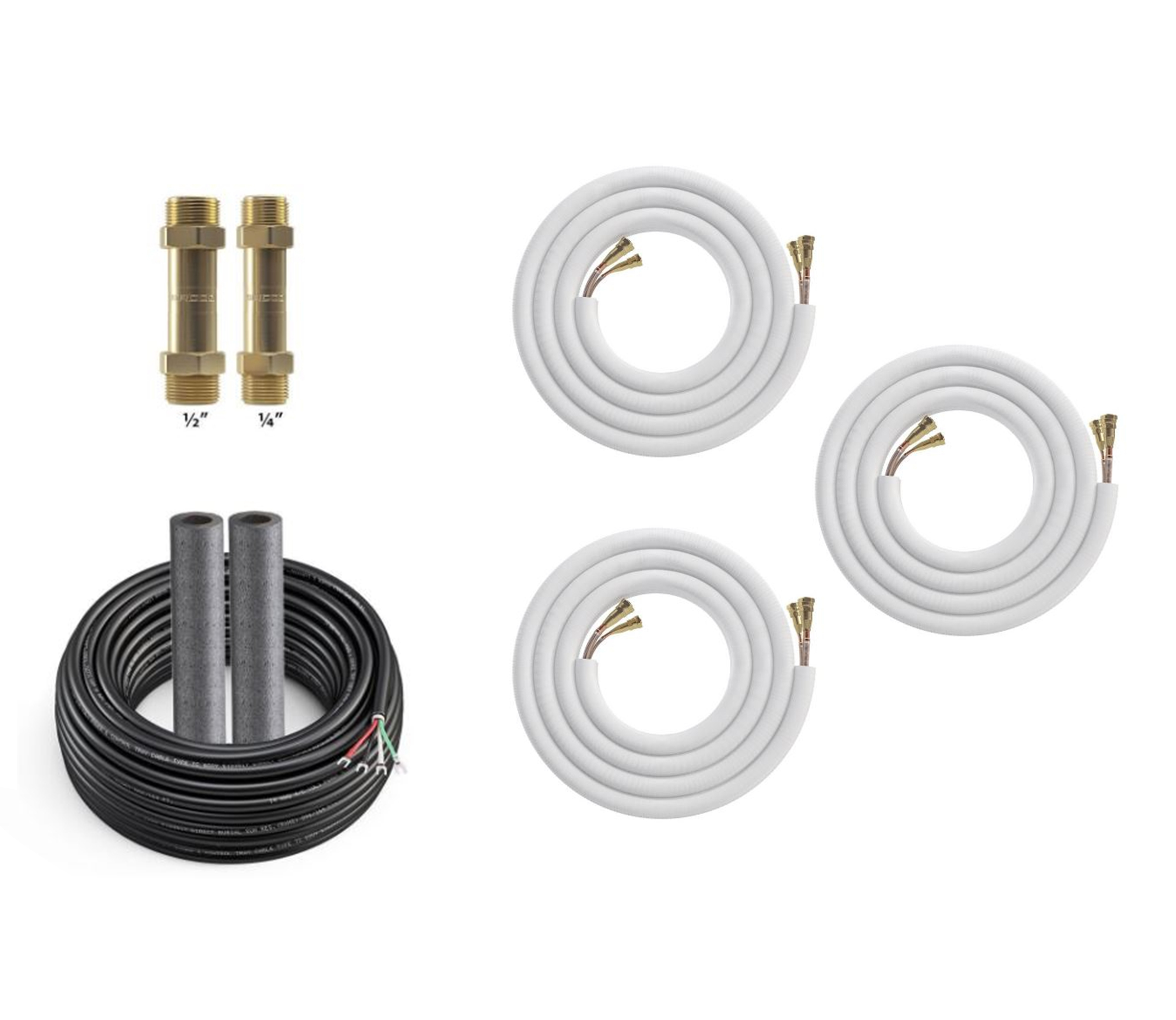 MRCOOL DIY 75' Quick Connect Line Set Kit for 9k, 12k, and 18k Air Handlers (3) DIY251412