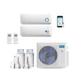 DIY 30,000 BTU Ductless Heat Pump 2 Zone Wall Mounted 12,000+18,000 with 16FT Install Kit 230-Volt/60Hz
