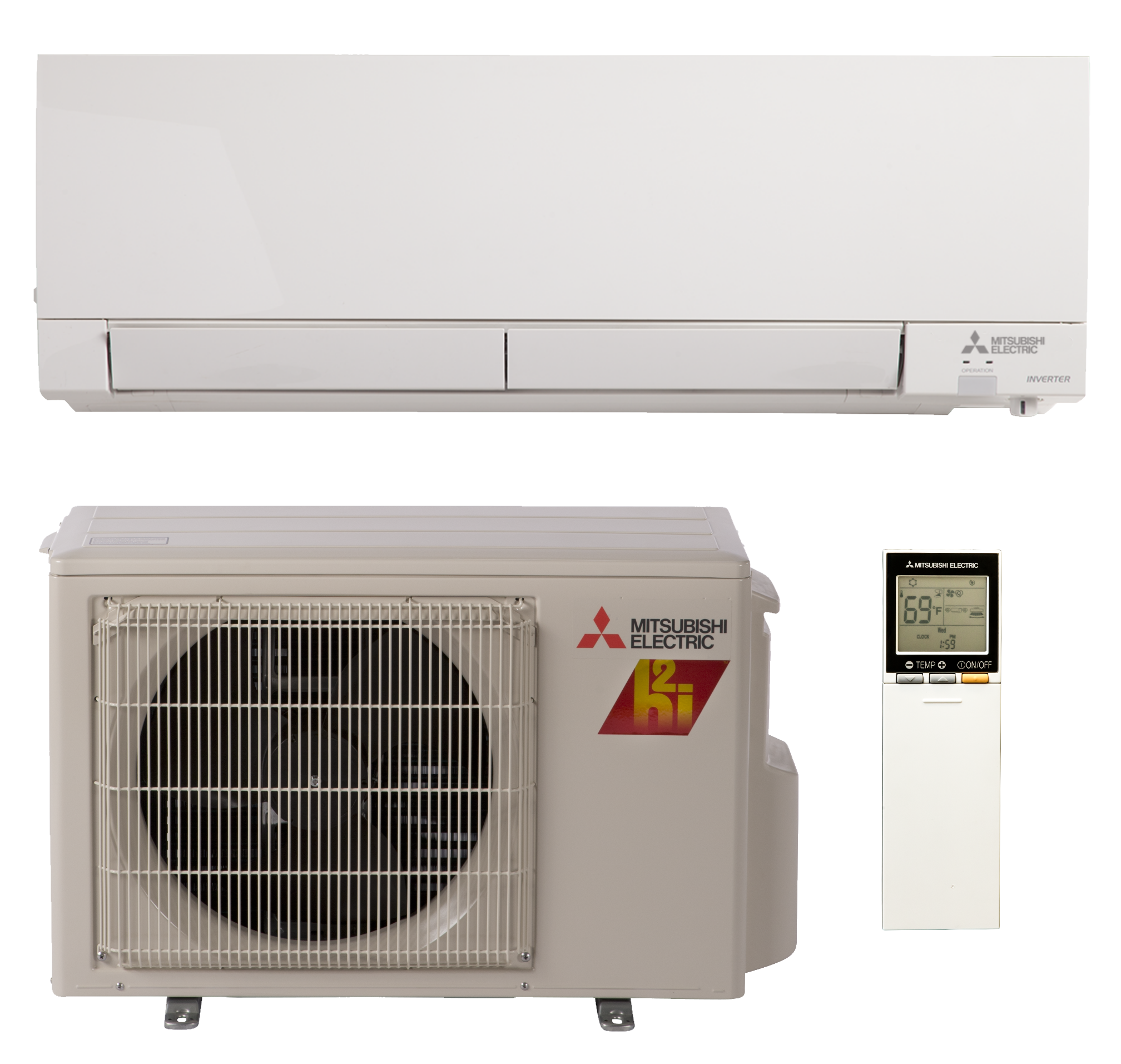 Mitsubishi 9,000 BTU 30.5 SEER Ductless MiniSplit Heat Pump MSZ