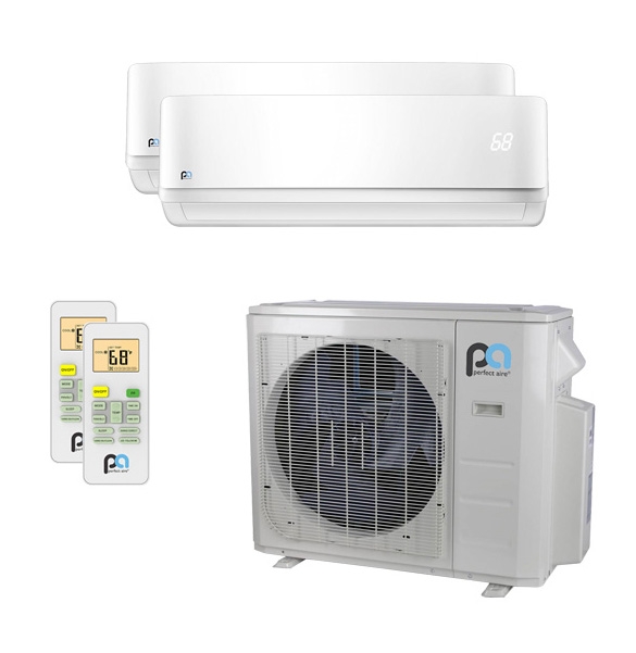 Perfect Aire 36,000 BTU 22.5 SEER Dual Zone Heat Pump System 12+12 - Wall  Mounted - 2PAMSH36-MZO4 / 2-2PAMSH12-MZW | HVACDirect.com