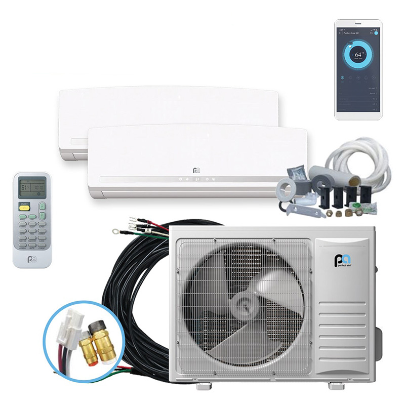 Perfect Aire DIY 18,000 BTU 22 SEER Dual Zone Heat Pump System 9+9 - Wall  Mounted | HVACDirect.com