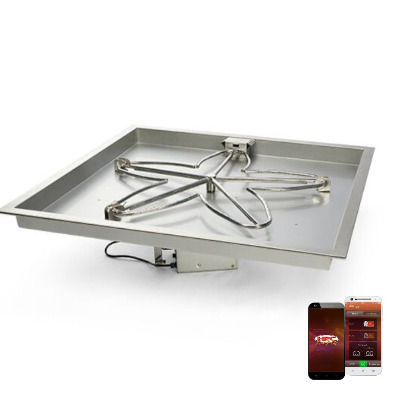 HPC 24-Inch Electronic Ignition Square Bowl Burner Kit - 24SSEI-SQBL |  HVACDirect.com