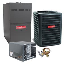 5 Ton 13.4 SEER2 80% AFUE 80,000 BTU Goodman Gas Furnace and Air Conditioner System - Horizontal