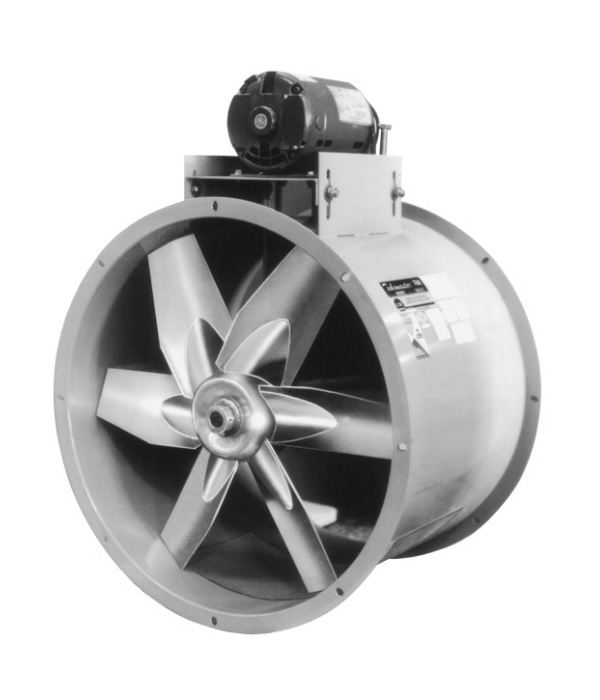 ACME Belt Drive Tubeaxial Fan 36" Propeller 14550 CFM 1.5 HP 208 Volts, 3 Phase