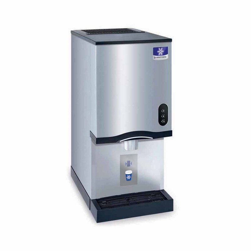 Manitowoc 16 1/4" NEO Air Cooled Countertop Nugget Ice Maker & Dispenser - 10 lb. Bin with Sensor Dispensing - 115V - CNF0201A