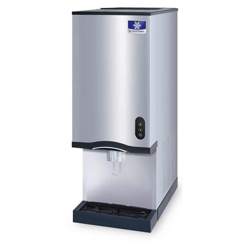 Manitowoc 16 1/4" NEO Air Cooled Countertop Nugget Ice Maker & Water Dispenser - 20 lb. Bin with Lever Dispensing - 115V - CNF0202A-L