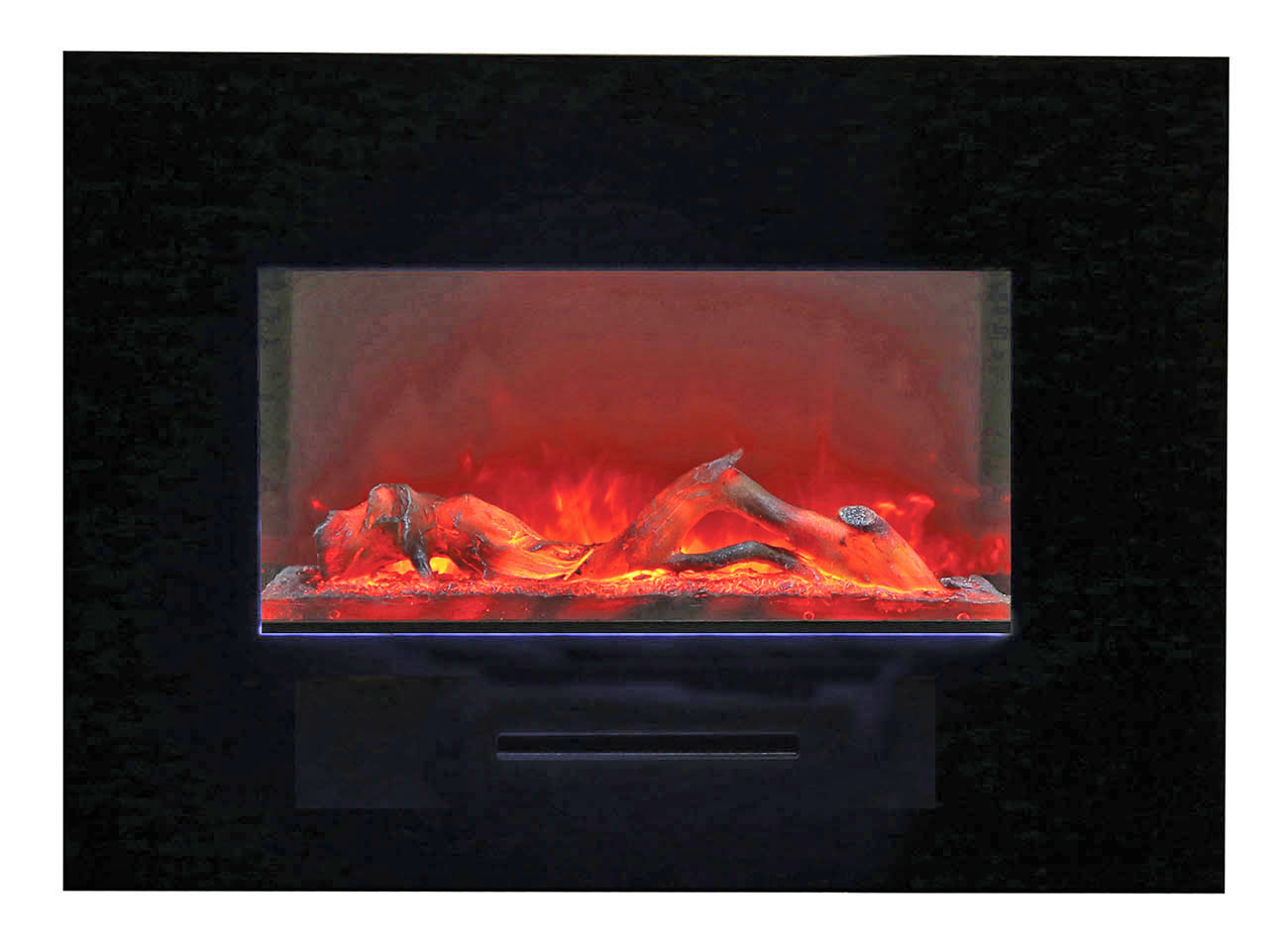 Amantii 36" Wall Mount or Flush Mount Electric Fireplace Series - WM-FM-26-3623-BG