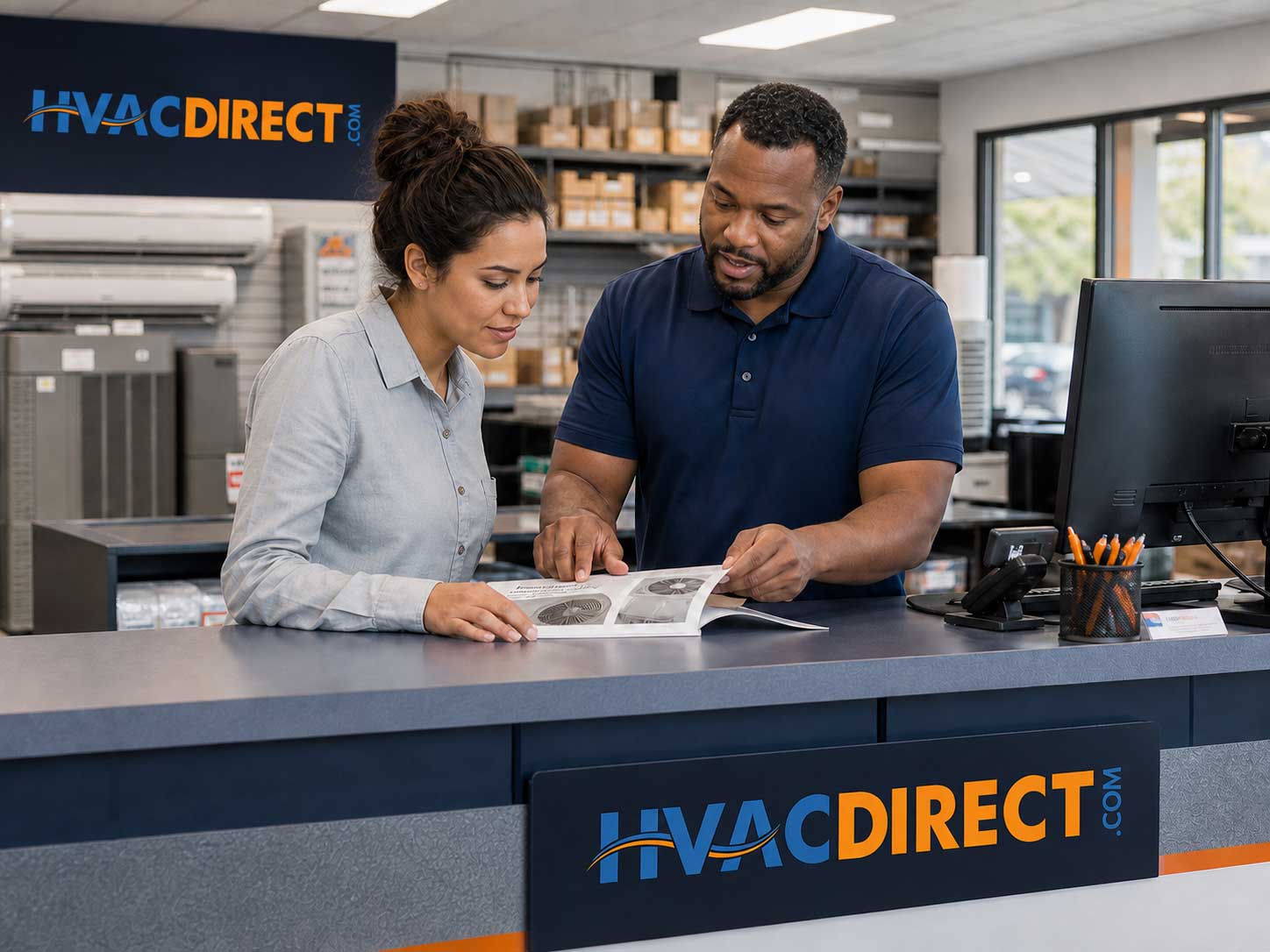 HVACDirect.com specialist helping a customer