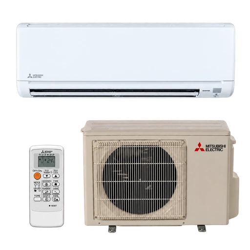 Mitsubishi Electric mini split indoor unit, outdoor unit, and remote