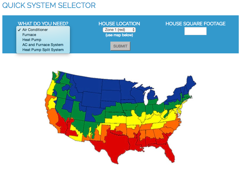 Central Air System Selector