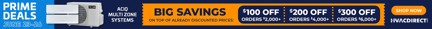 HVAC Direct Prime Deals June 23-26 BIG SAVINGS on top of already discounted prices