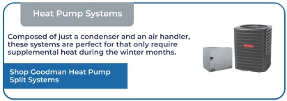 Composed of just a condenser and an air handler, these systems are perfect for homes that only require supplemental heat during the winter months.