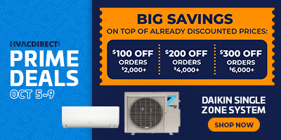 HVACDirect.com Prime Deals Sale - Daikin Mini Split Systems