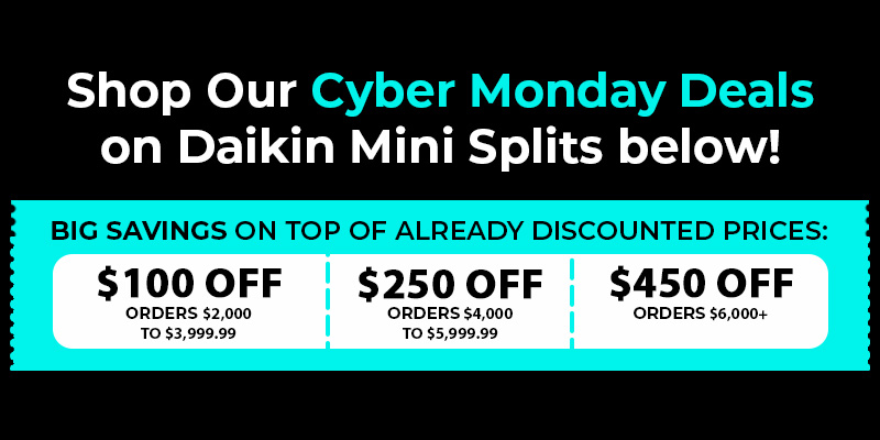 HVACDirect.com Cyber Monday Deals - Daikin Multi Zone Mini Split Systems