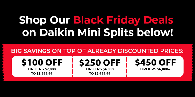 HVACDirect.com Black Friday Deals - Daikin Multi-Zone Mini Split Systems