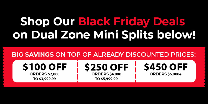 HVACDirect.com Black Friday Deals - Dual Zone Mini Split Systems