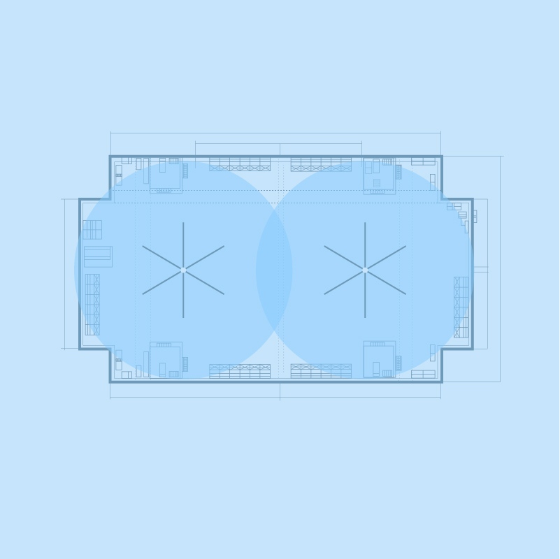 ~400-2,500 Sq. Ft. - 20x20ft - 50x50ft