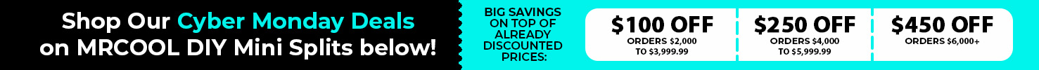 HVACDirect.com Cyber Monday Deals - MRCOOL Mini Split Systems