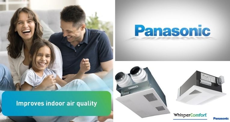 Panasonic WhisperComfort Energy Recovery Ventilator, 60 CFM - FV