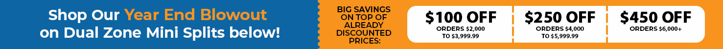 HVACDirect.com Year End Blowout Deals - Dual Zone Mini Split Systems