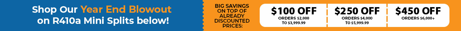 HVACDirect.com Year End Blowout Deals - R410a Mini Split Systems