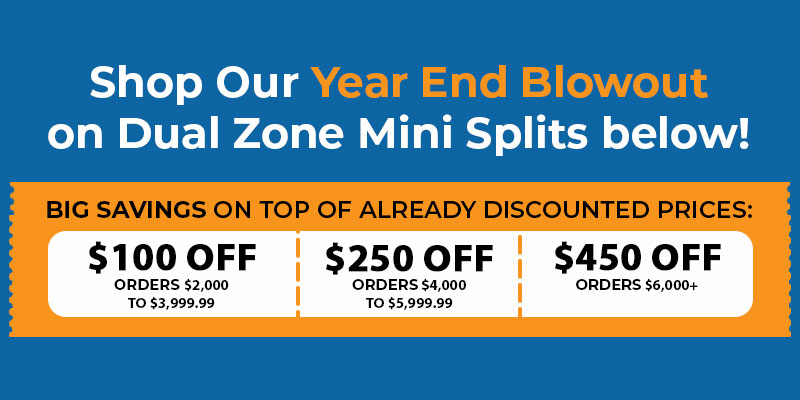 HVACDirect.com Year End Blowout Deals - Dual Zone Mini Split Systems
