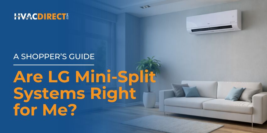 LG Mini Split System Installed in Modern Living Room HVACDirect Guide LG mini split indoor unit installed above sofa in modern living room illustrating ductless heating and cooling comfort
