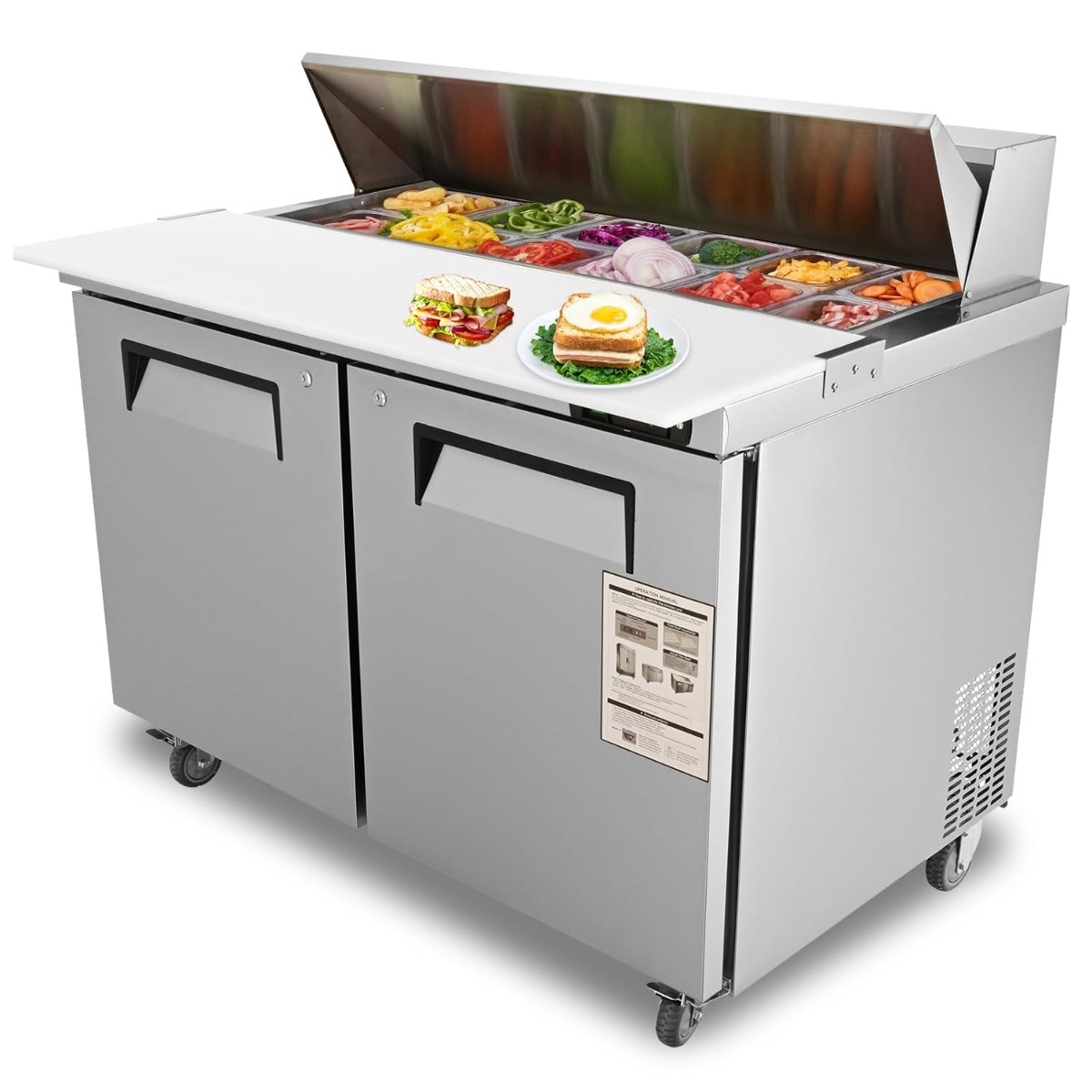Atosa commercial refrigerator interior storage