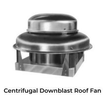 Centrifugal downblast roof fan