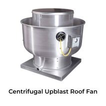 Centrifugal upblast roof fan