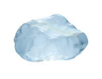 Nugget ice piece on a white background