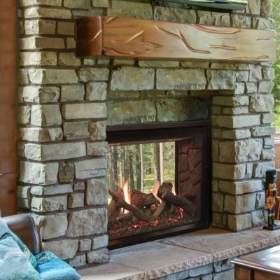 Empire 40-inch Rushmore see-through direct vent gas fireplace with TruFlame technology