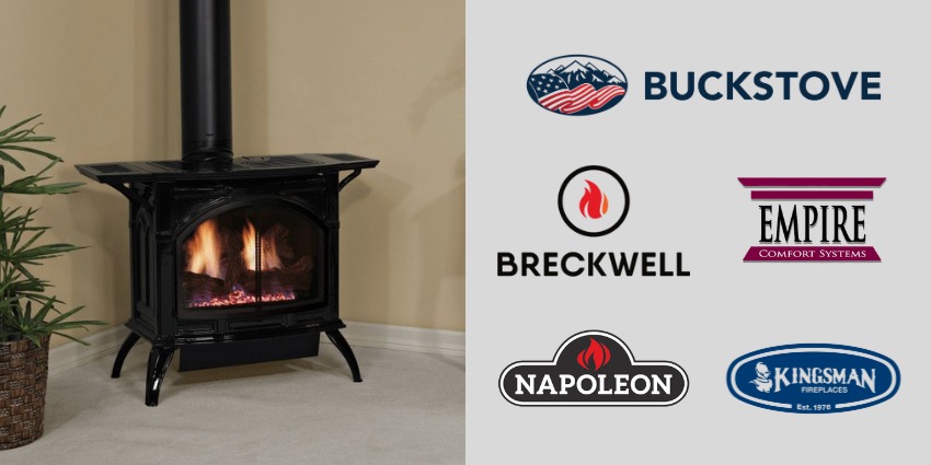 Popular gas heating stove brands available at HVACDirect.com